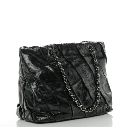 Chanel Glazed Calfskin Large Twisted Tote Black 3 of 8