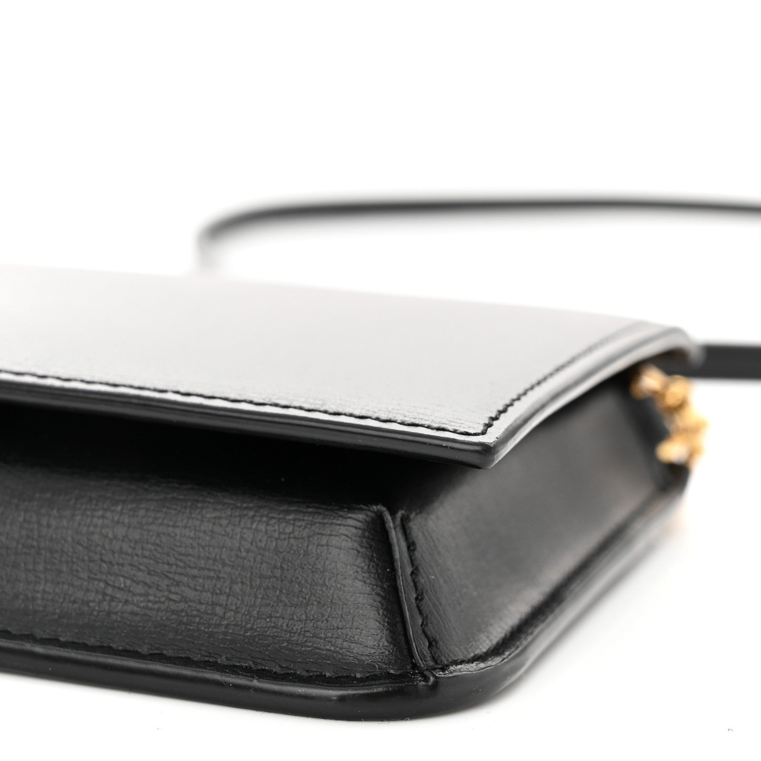 Saint Laurent Smooth Calfskin Monogram Phone Holder Crossbody Black 9 of 10
