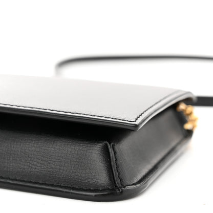 Saint Laurent Smooth Calfskin Monogram Phone Holder Crossbody Black 9 of 10