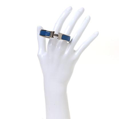 Hermes Enamel Narrow Clic Clac H Bracelet PM Bleu Turquin 2 of 5