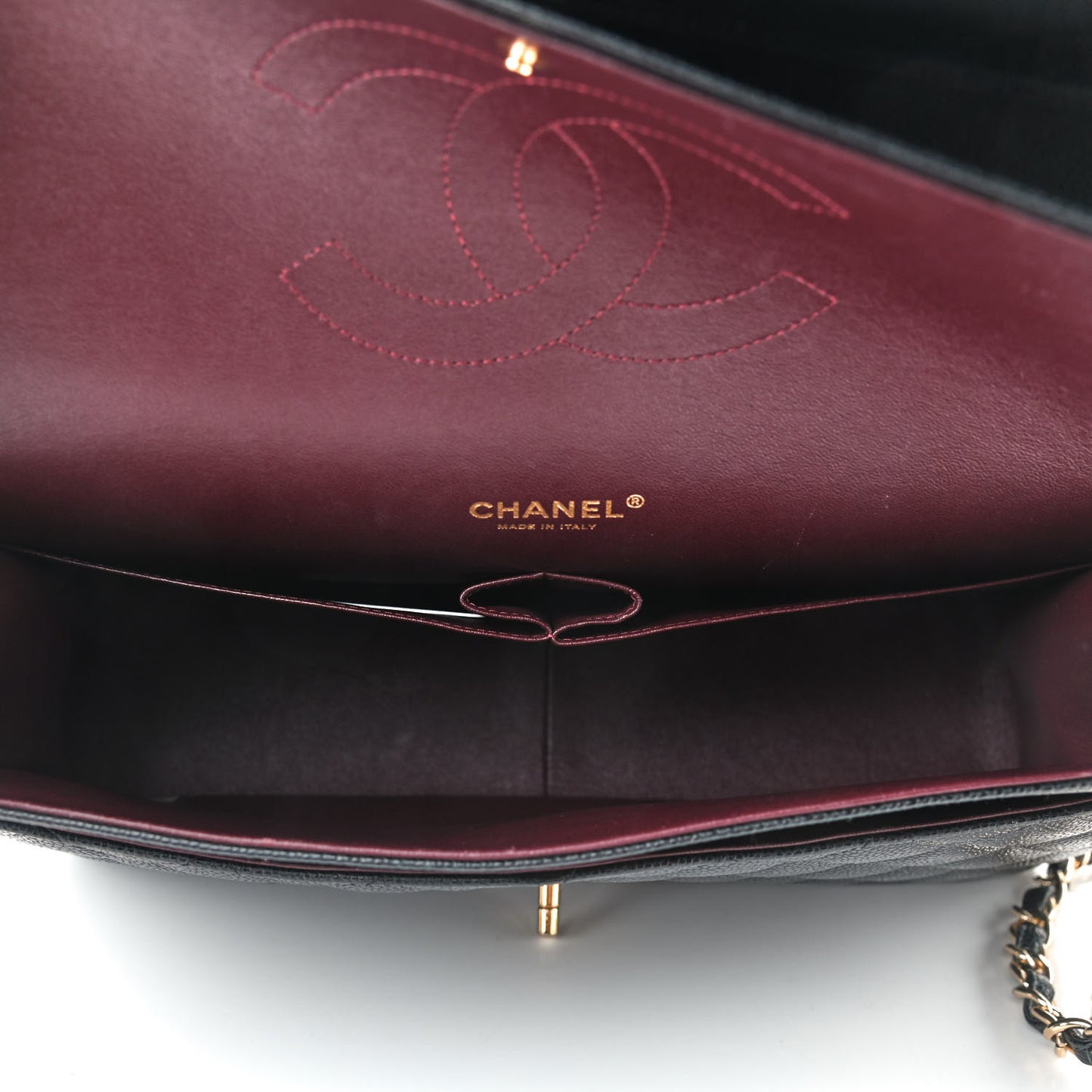 Caviar Quilted Maxi Double Flap Black