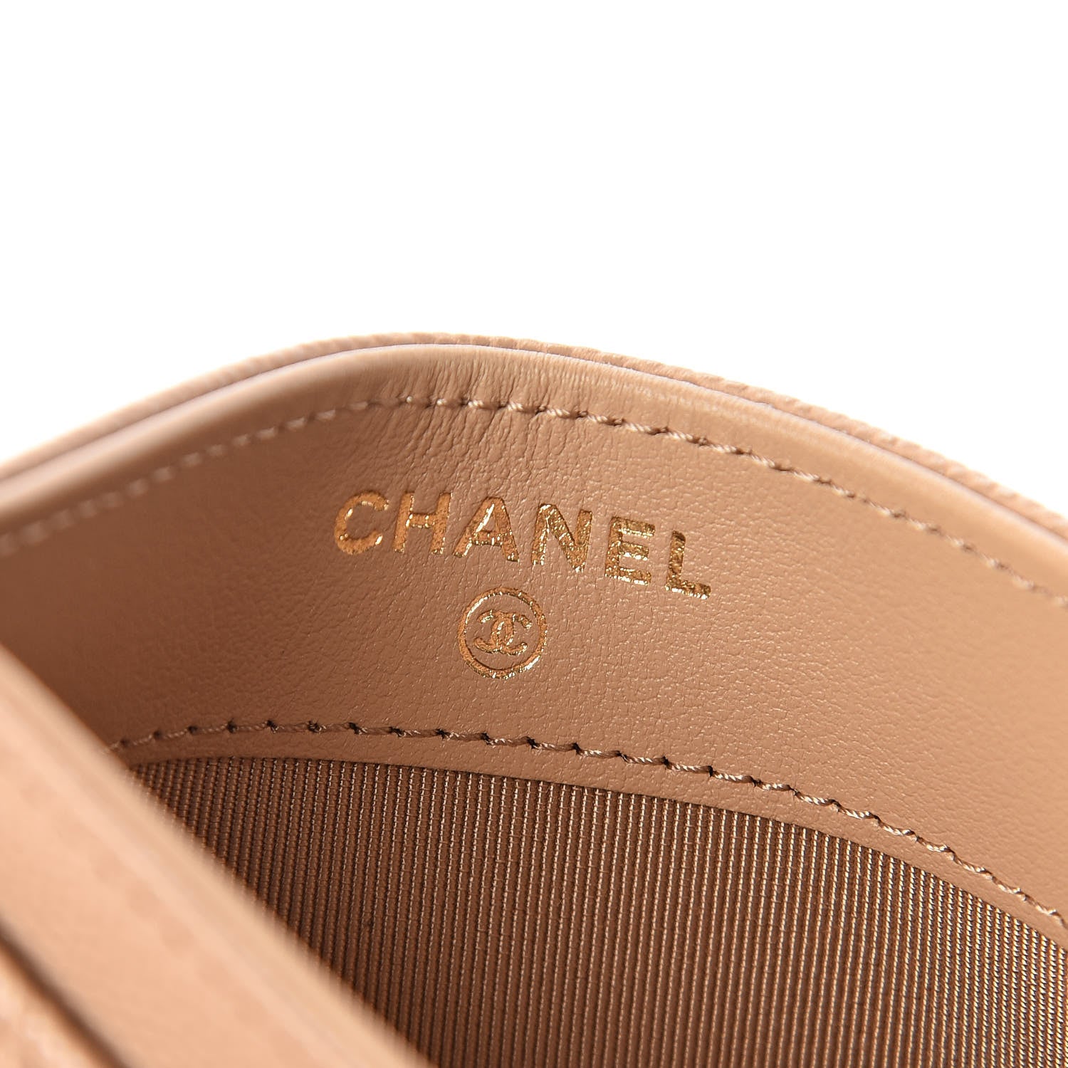 Chanel Caviar Quilted Card Holder Beige 6 of 9