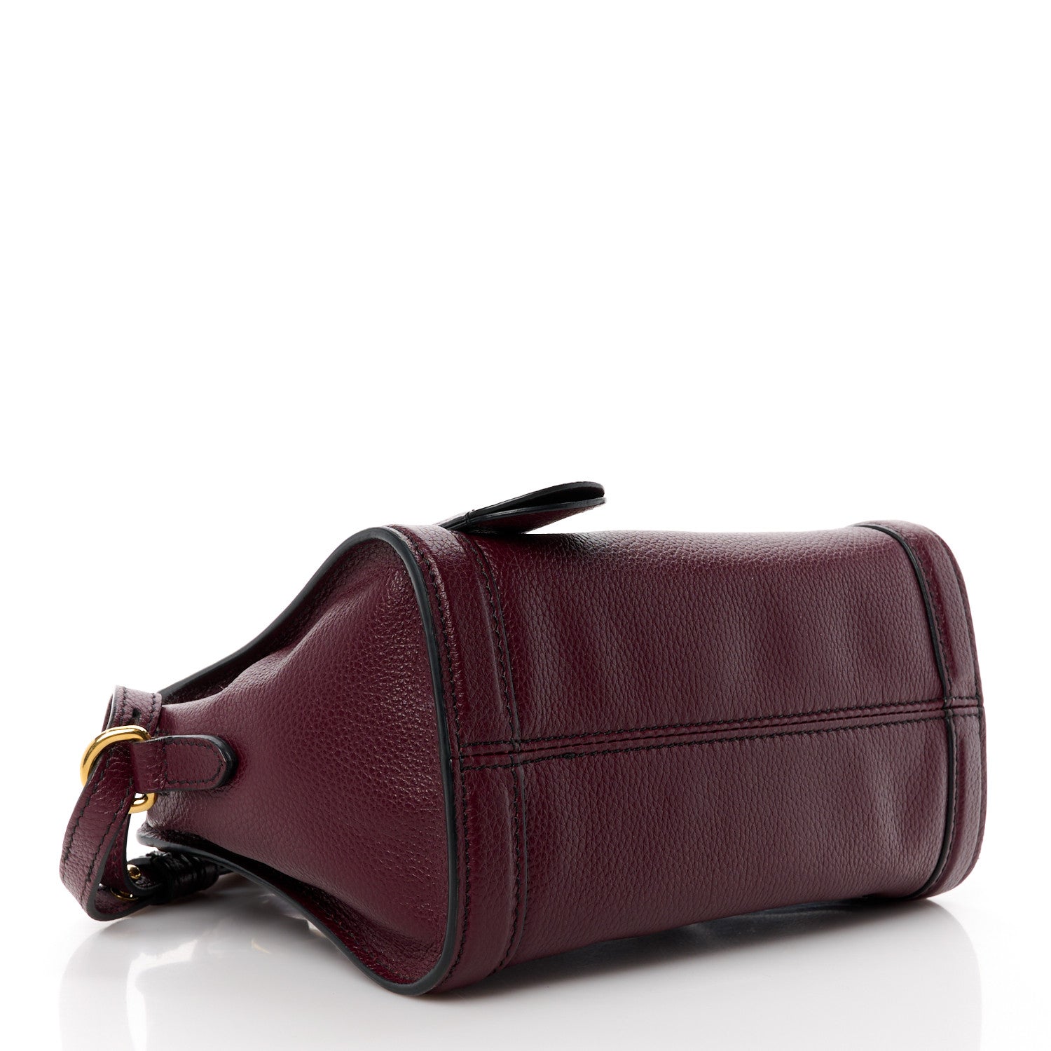 Alexander McQueen Pebbled Calfskin Mini Padlock Tote Bordeaux 4 of 12