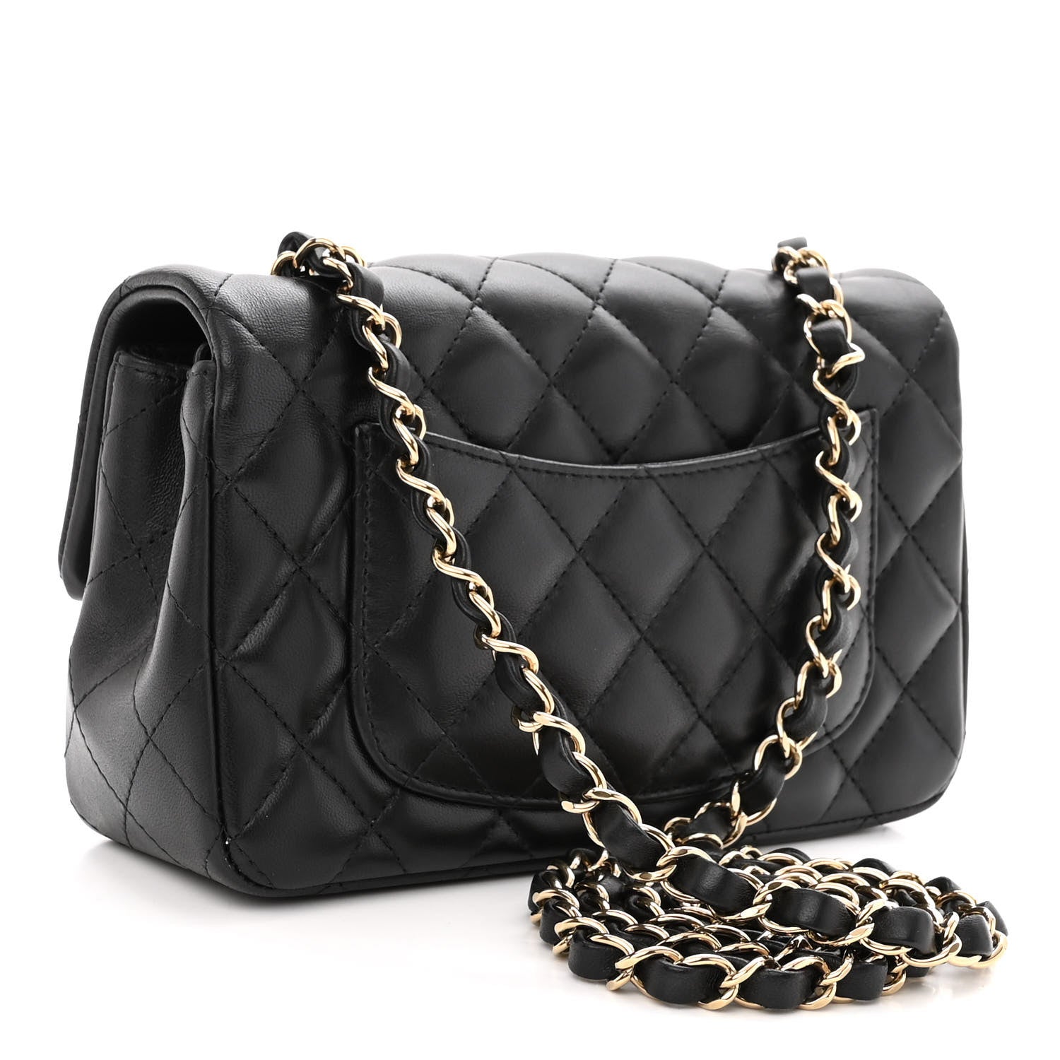 Chanel Lambskin Quilted Mini Rectangular Flap Black 3 of 10