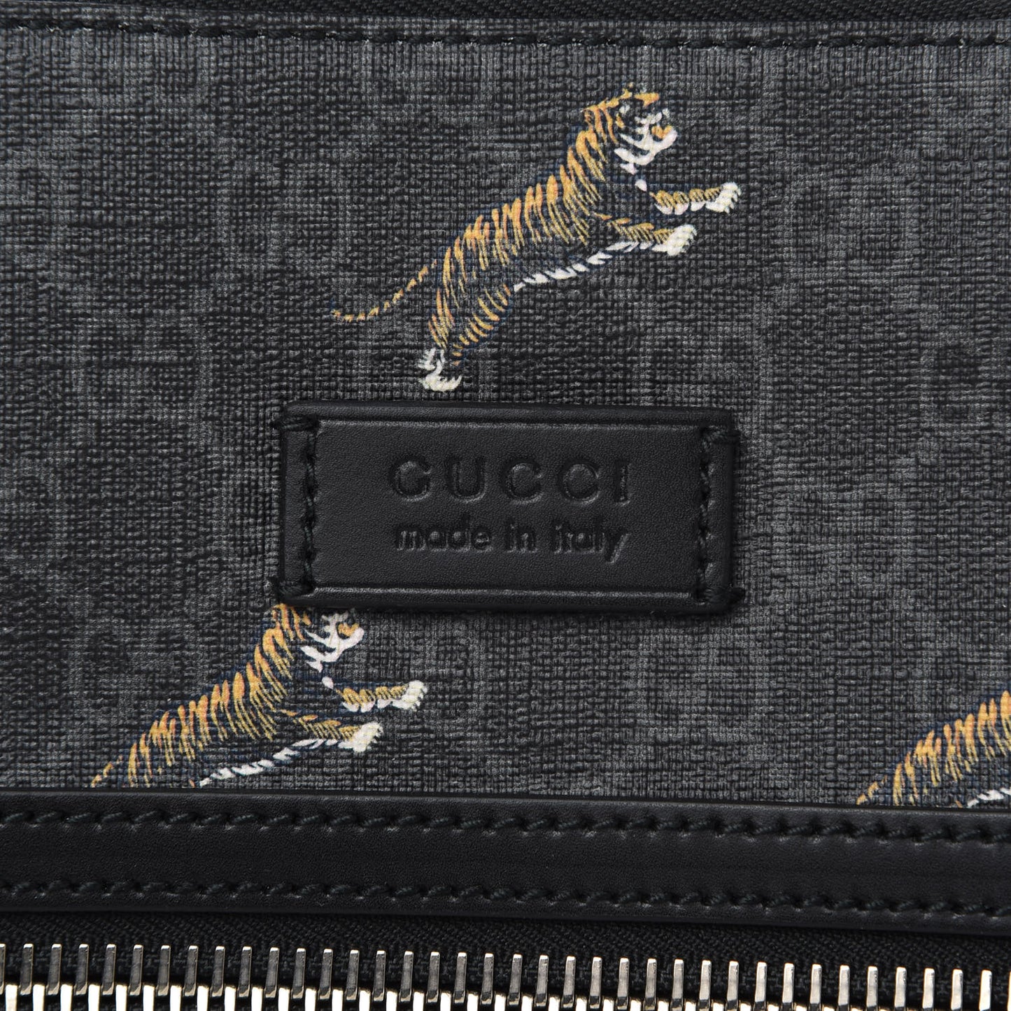GG Supreme Monogram Tigers Web Messenger Bag Black Multicolor