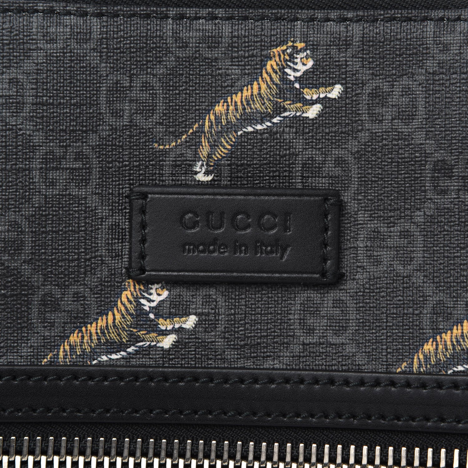 Gucci GG Supreme Monogram Tigers Web Messenger Bag Black Multicolor 5 of 9