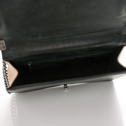 Chanel Lambskin Quilted Large Boy Flap Beige Black 5 of 8