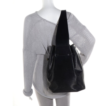 Louis Vuitton Epi Sac a Dos Drawstring Bag Black 2 of 7