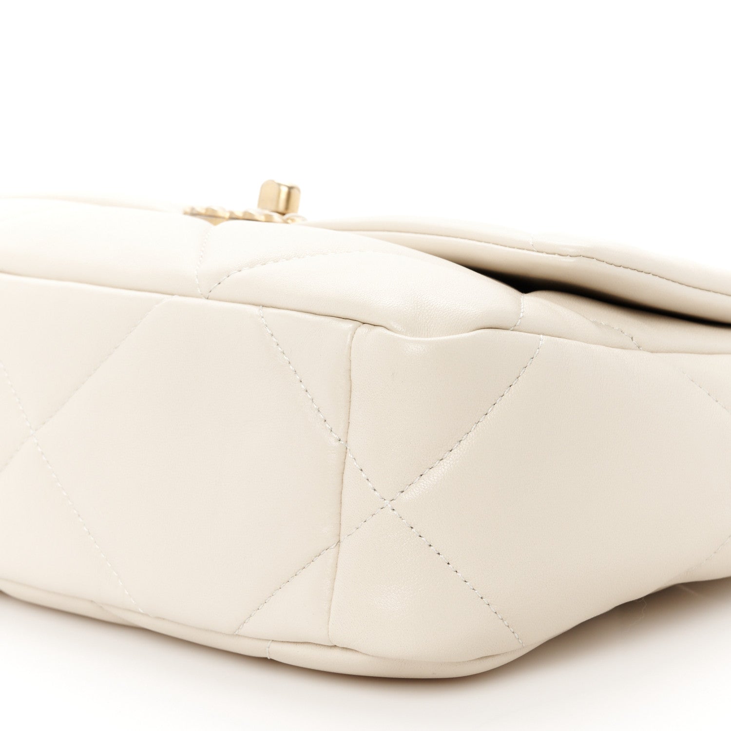 Chanel Lambskin Quilted Medium Chanel 19 Flap Light Beige 10 of 10