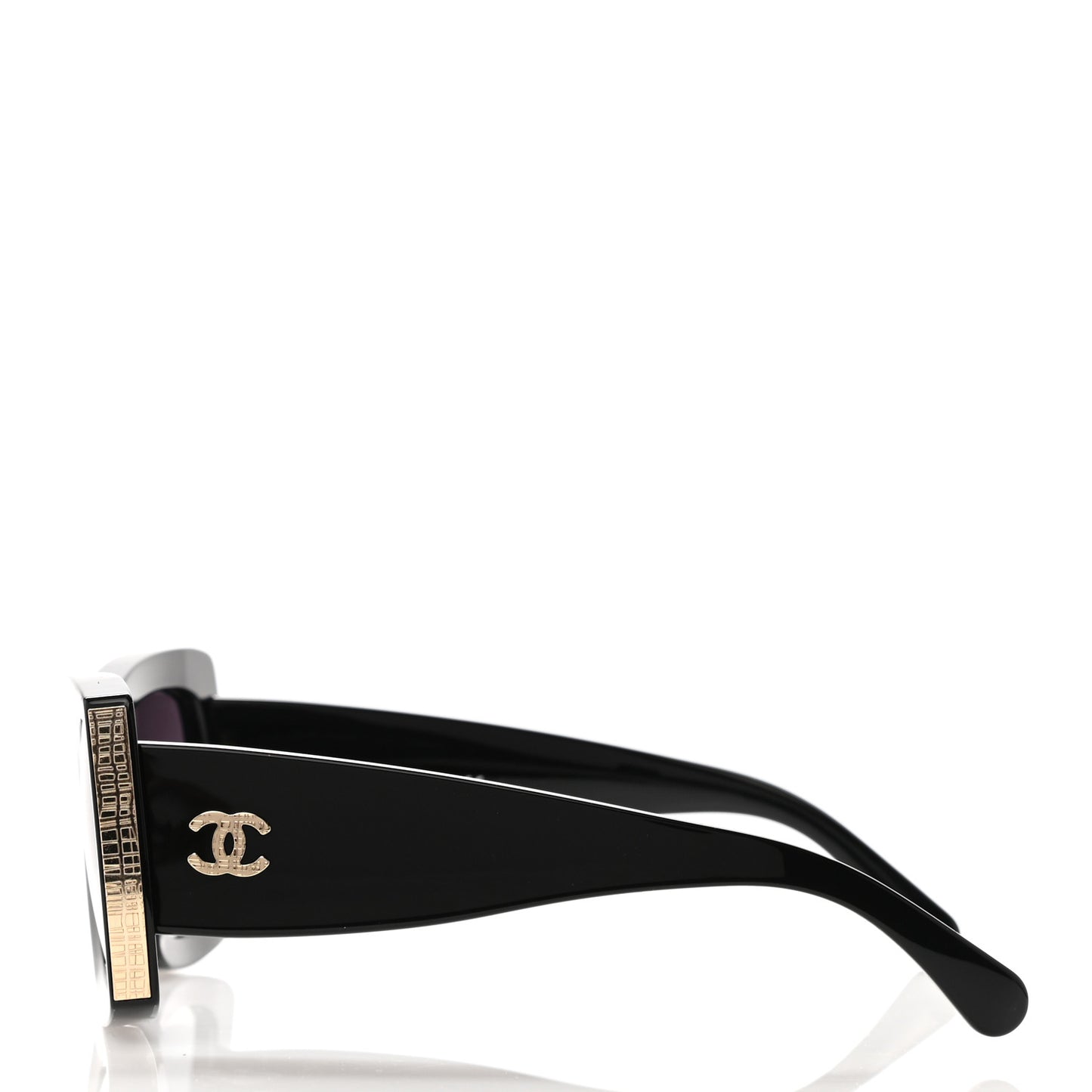 Acetate Rectangle Sunglasses 5435 Black