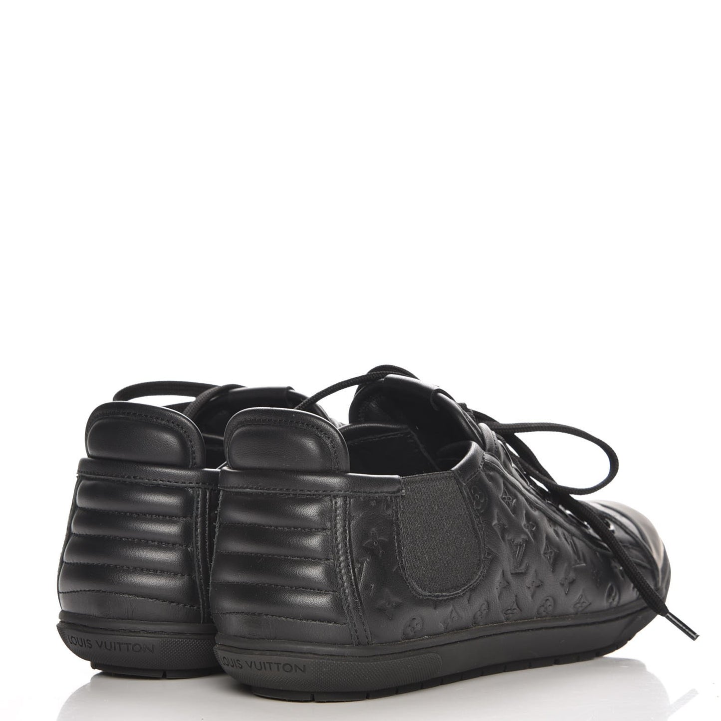 Calfskin Embossed Monogram Toucan Sneakers 38 Black