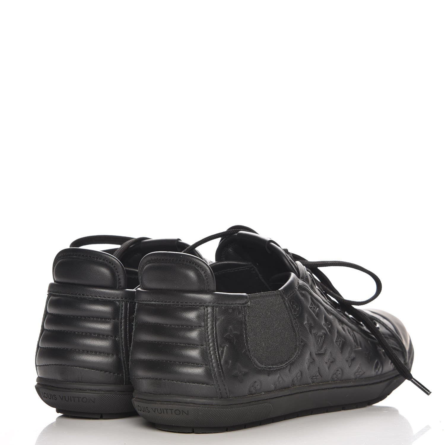 Louis Vuitton Calfskin Embossed Monogram Toucan Sneakers 38 Black 4 of 6