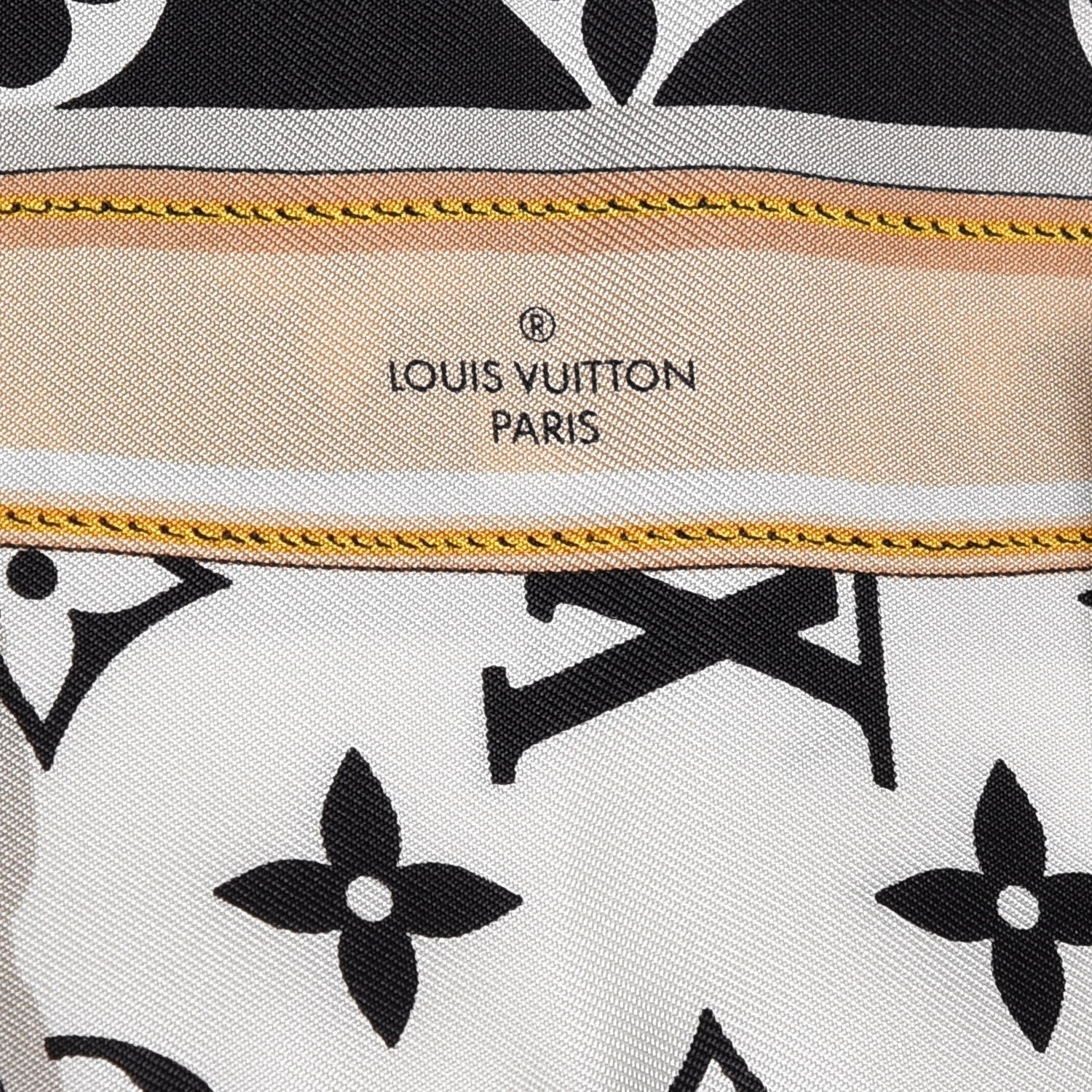 Louis Vuitton Silk Monogram Confidential Bandeau Black 5 of 7