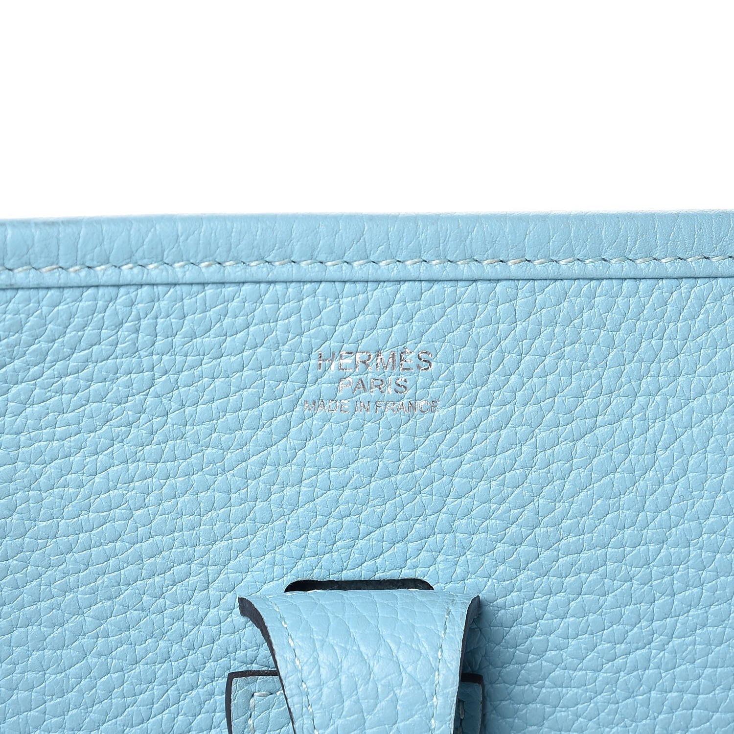 Hermes Taurillon Clemence Evelyne III PM Bleu Atoll 6 of 10
