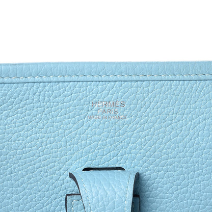 Hermes Taurillon Clemence Evelyne III PM Bleu Atoll 6 of 10