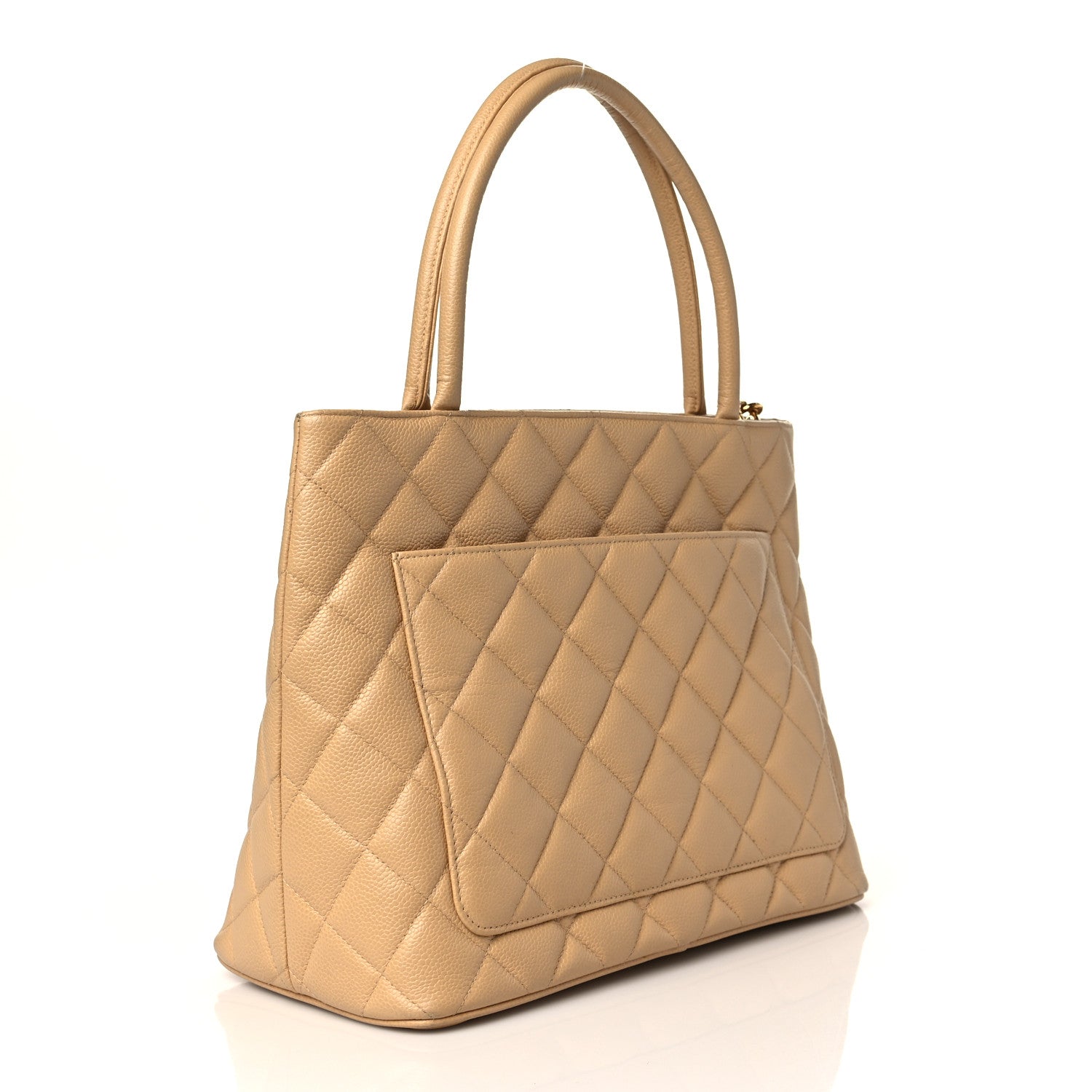 Chanel Caviar Quilted Medallion Tote Beige 3 of 11