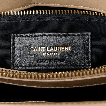 Saint Laurent Calfskin Y Quilted Monogram Medium Loulou Chain Satchel Dark Beige 7 of 12