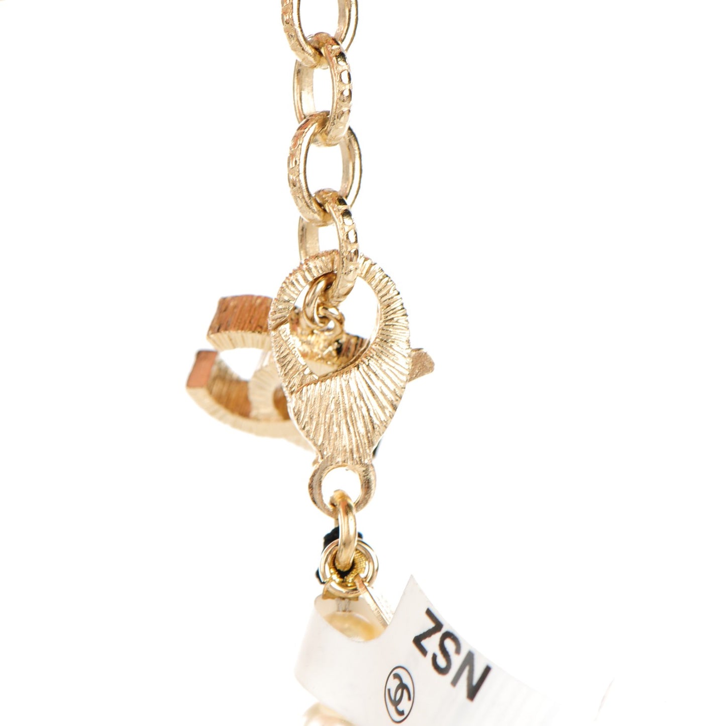 Graduated Pearl CC Short Necklace Gold