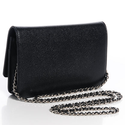 Chanel Caviar Timeless CC Wallet on Chain WOC Black 3 of 8