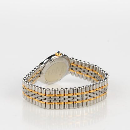 Cartier Stainless Steel 18K Yellow Gold 28mm Must De 21 Bullet Link Quartz Watch 5 of 7