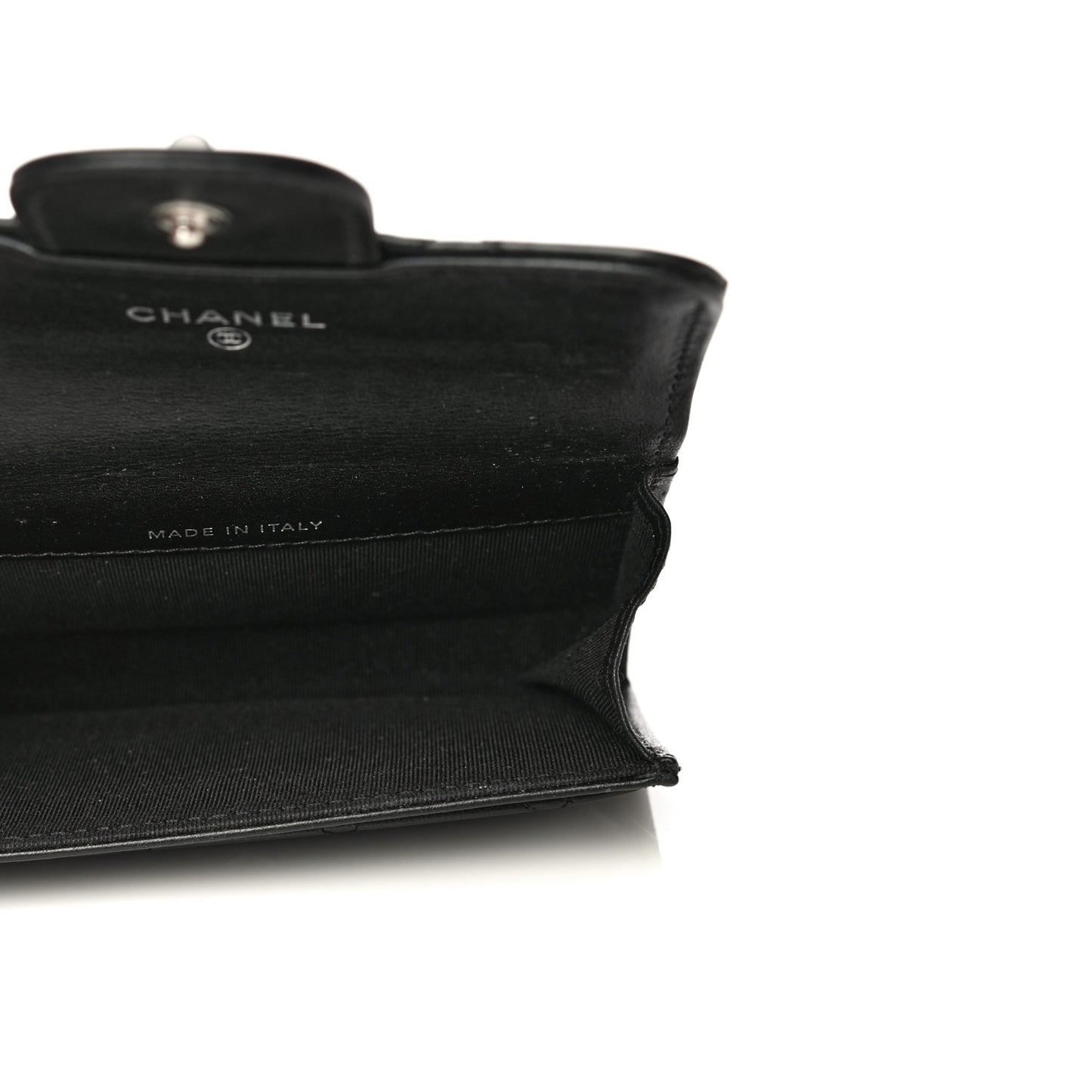 Aged Calfskin Quilted Reissue Flap Card Holder So Black