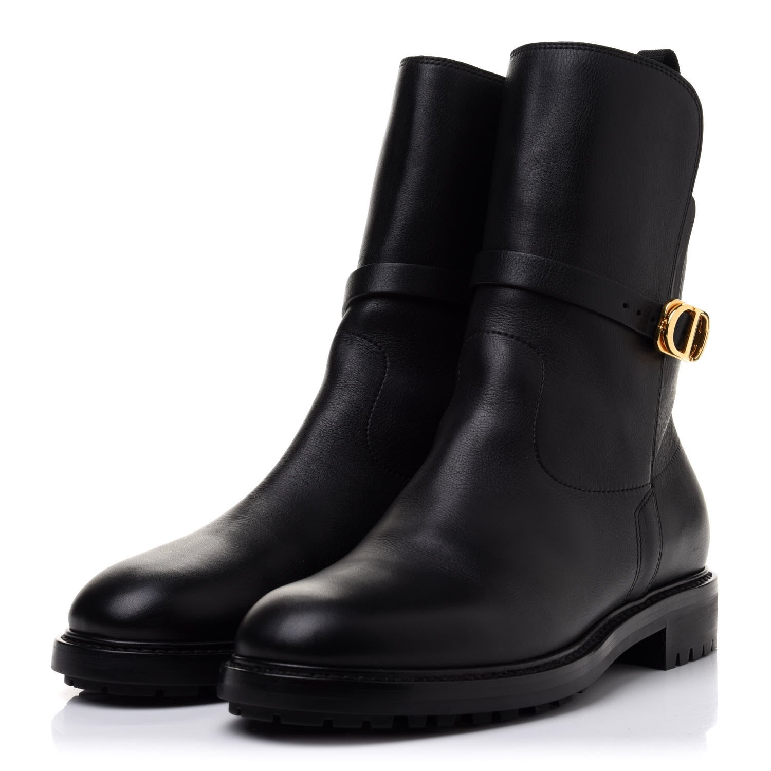Christian Dior Calfskin Empreinte Ankle Boot 38.5 Black 3 of 11