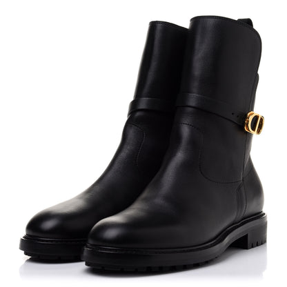 Christian Dior Calfskin Empreinte Ankle Boot 38.5 Black 3 of 11