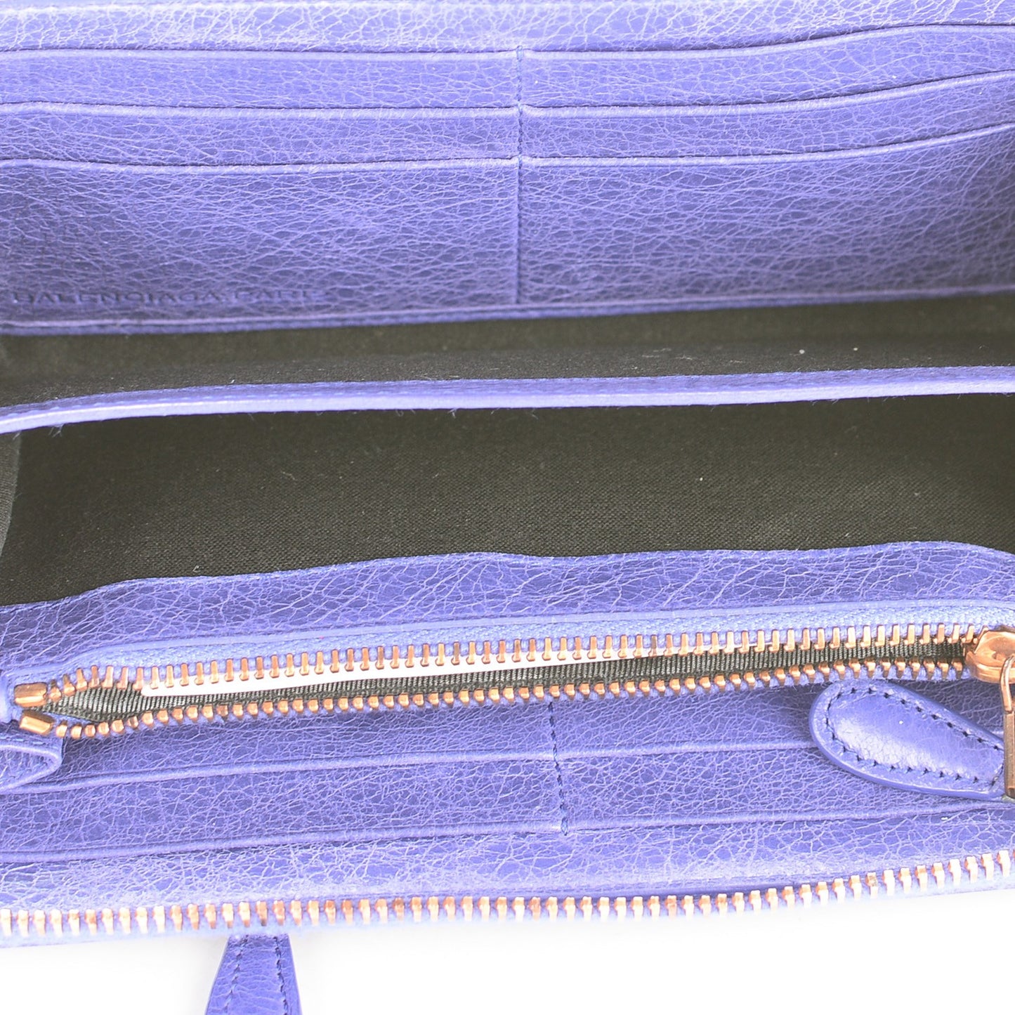 Agneau Giant 12 Gold Hardware Continental Zip Around Wallet Bleu Lavande