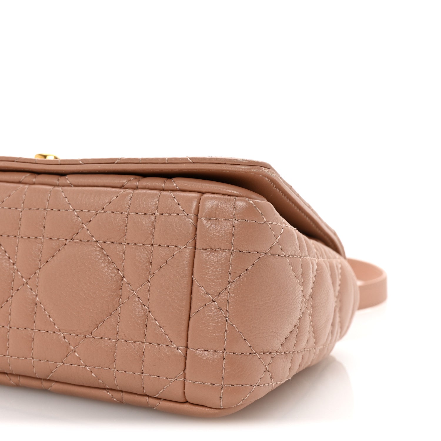 Christian Dior Calfskin Cannage Small Caro Bag Rose De Vents 10 of 10