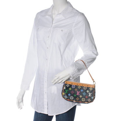 Louis Vuitton Monogram Multicolor Pochette Accessories Black 2 of 8