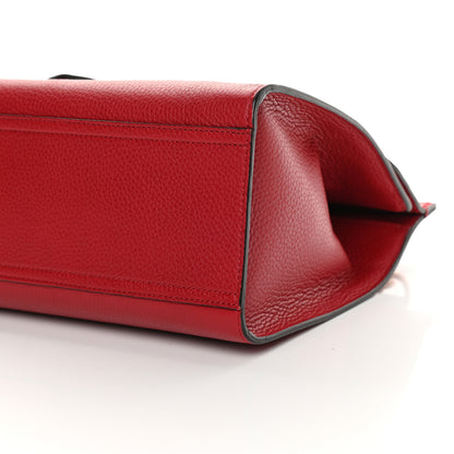 Gucci Calfskin Small GG Marmont Top Handle Bag Vulcanic Red 10 of 13