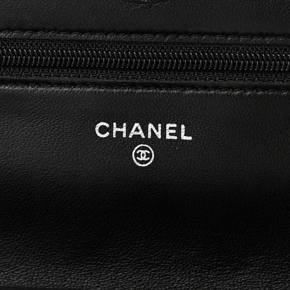 Chanel Lambskin Quilted Wallet On Chain WOC Black 6 of 12
