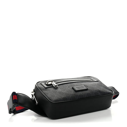 Gucci Soft GG Supreme Monogram Web Belt Bag Black Grey 4 of 10