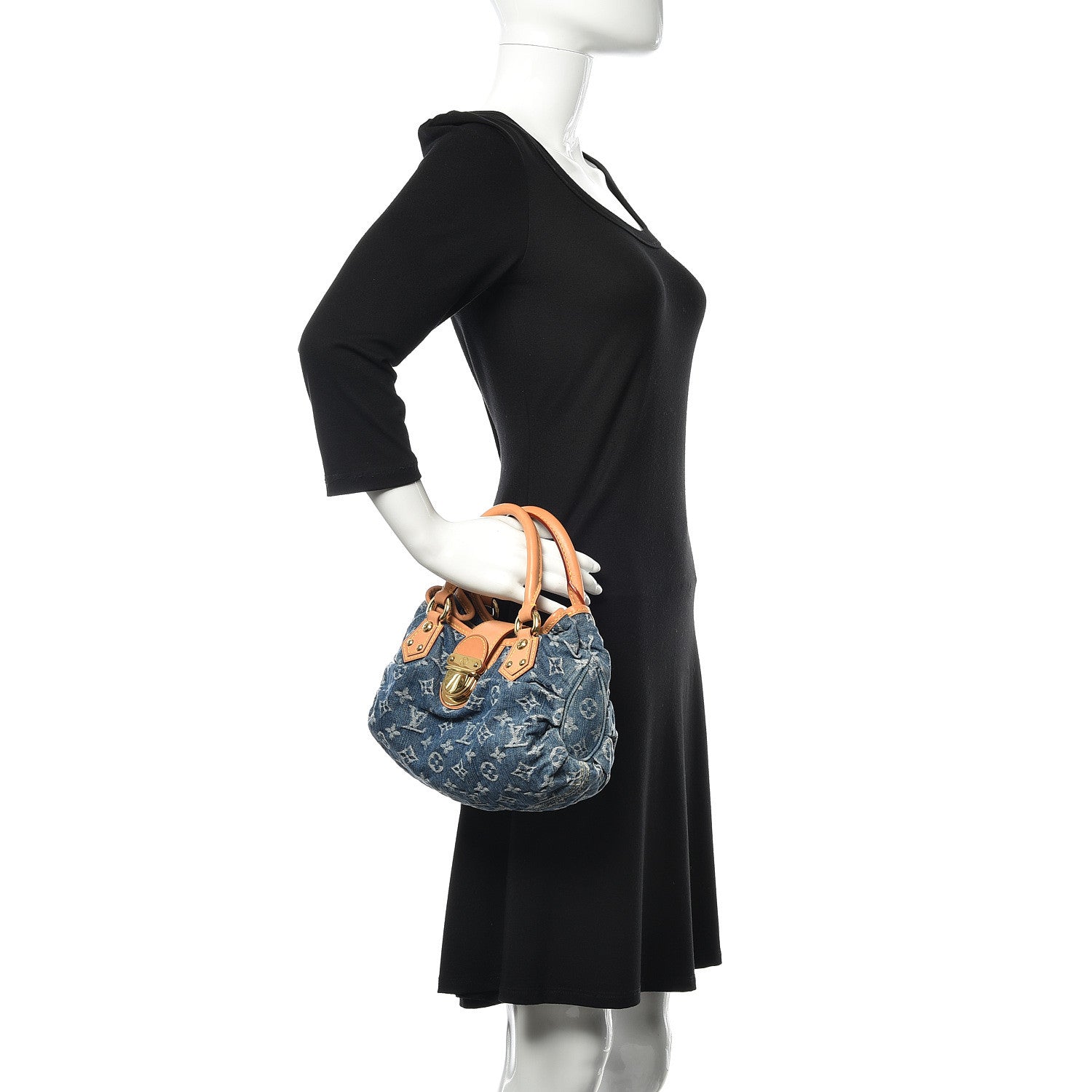 Louis Vuitton Monogram Denim Pleaty Blue 2 of 9