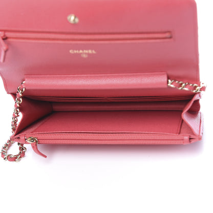 Chanel Caviar Quilted Wallet On Chain WOC Pink 5 of 12