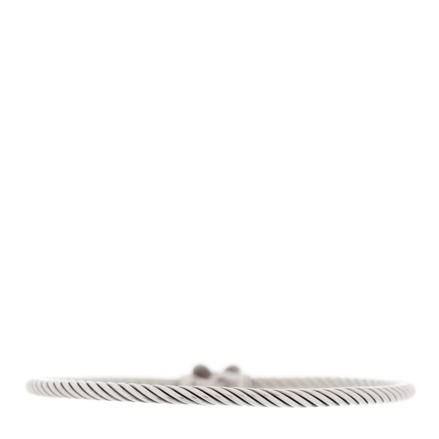 Sterling Silver Diamond 3mm Butterfly Cable Bracelet