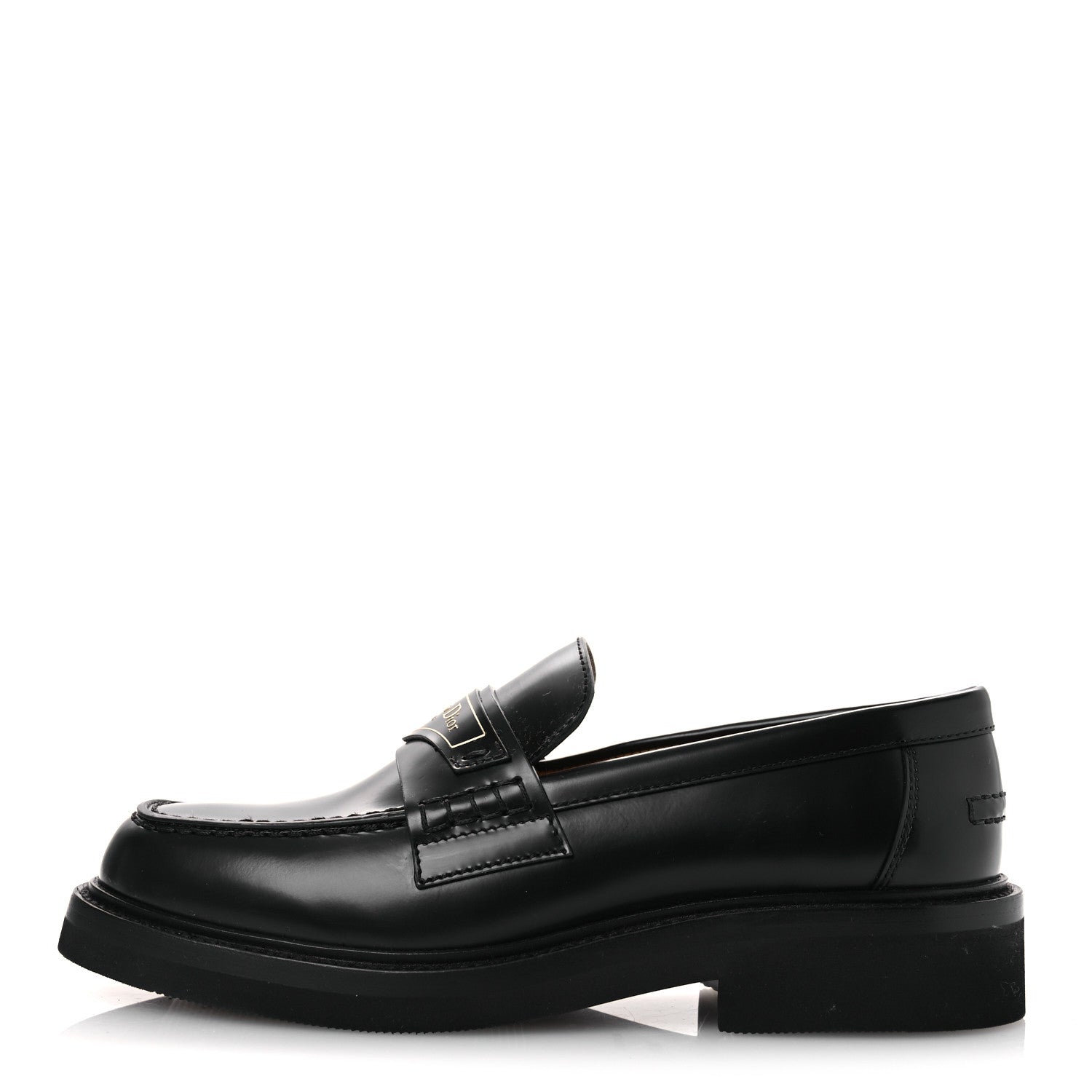 Christian Dior Brushed Calfskin Boy Platform Loafers 35.5 Black 1 of 11