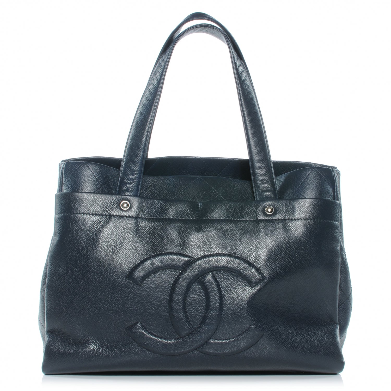 Chanel Caviar Executive Shopper Tote Navy 8 of 14