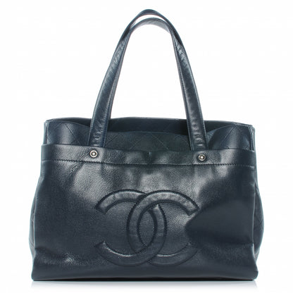 Chanel Caviar Executive Shopper Tote Navy 8 of 14