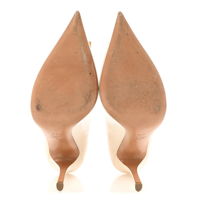 Valentino Garavani Patent Tonal One Stud 100mm Pumps 37.5 White 6 of 10