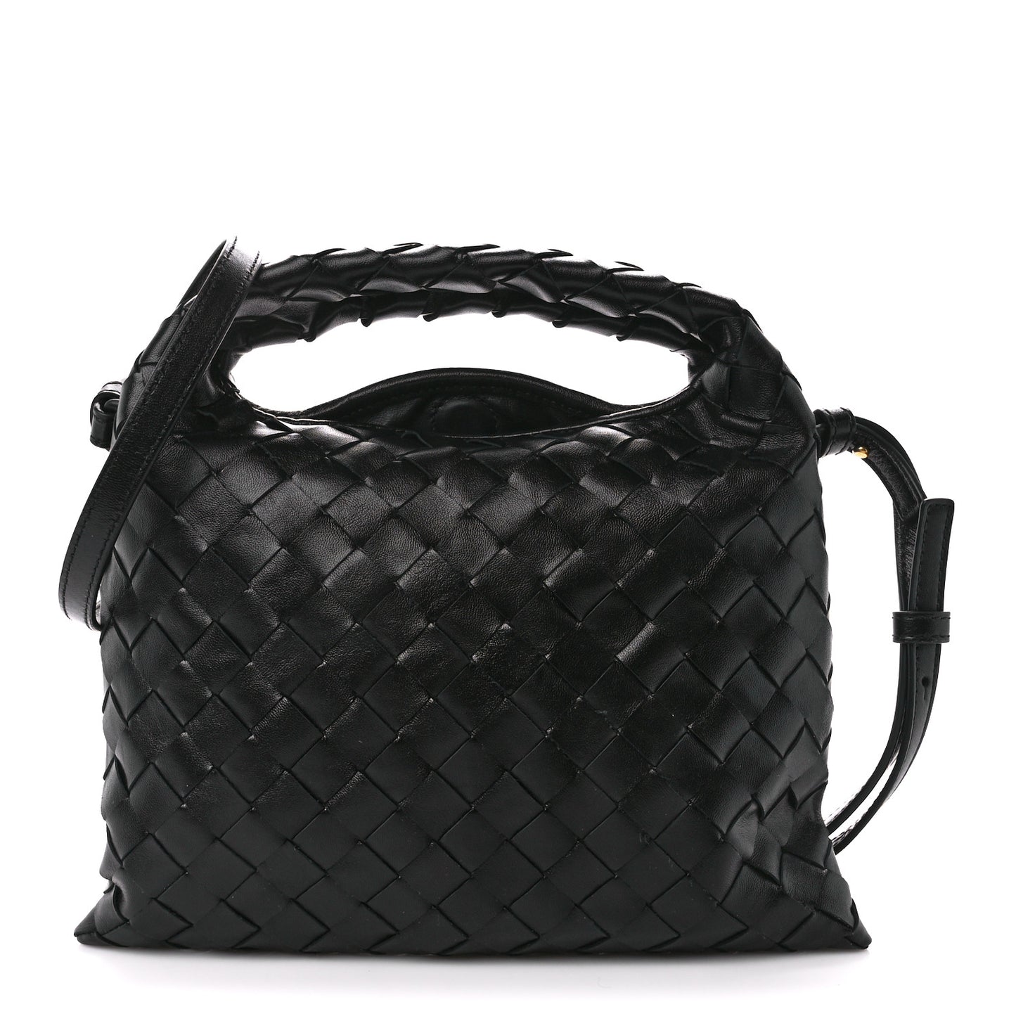 Calfskin Intrecciato Mini Hop Black