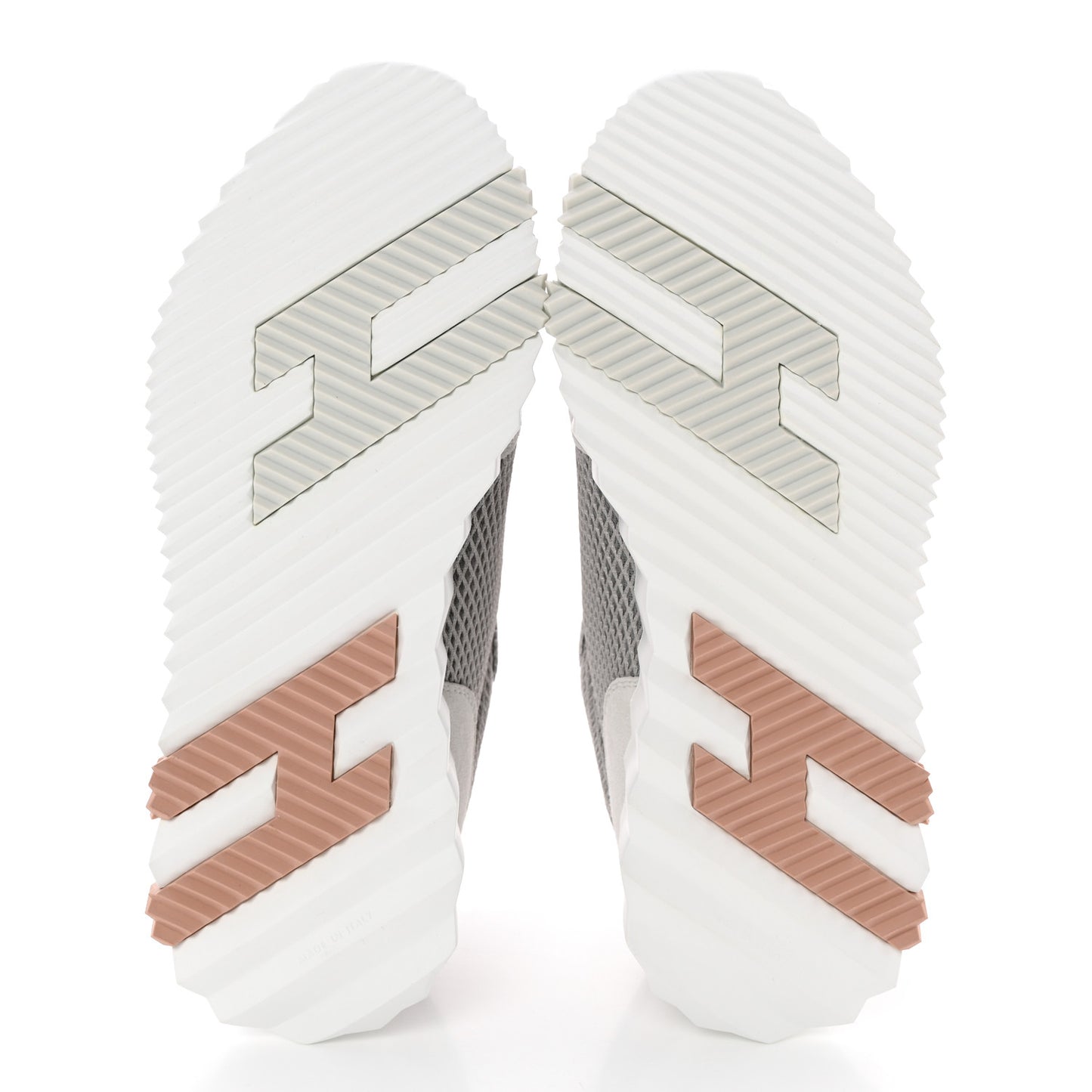 Air Mesh Suede Goatskin Bouncing Sneakers 36 Gris Lulea White