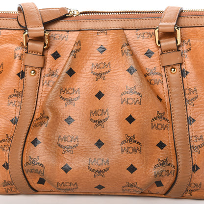 MCM Visetos Medium Essentials Shopper Tote Cognac 13 of 13