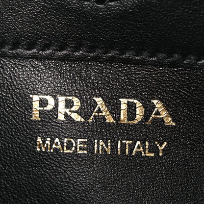 Prada City Calfskin Medium Metal Triangle Logo Bag Black 6 of 10