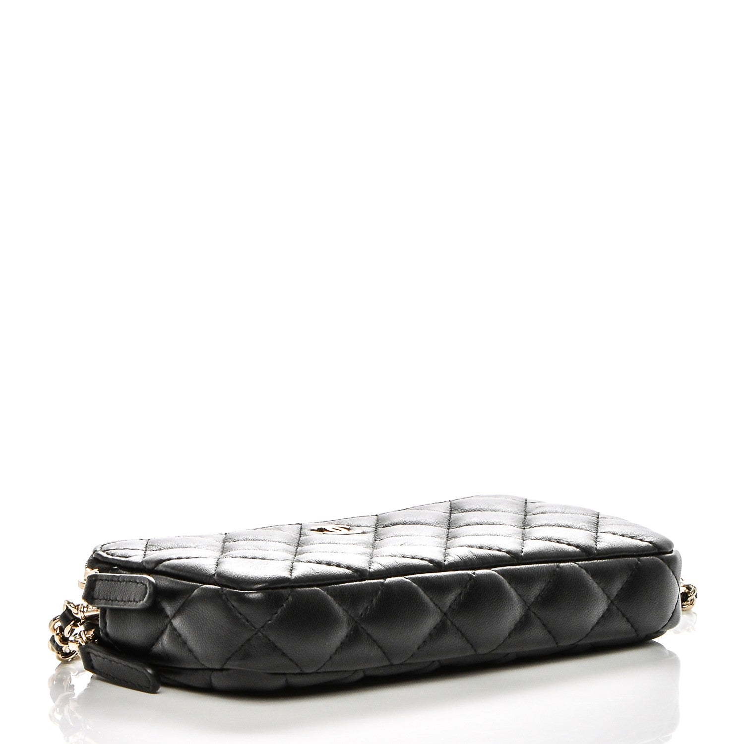 Chanel Lambskin Quilted Small Clutch With Chain Black 4 of 8