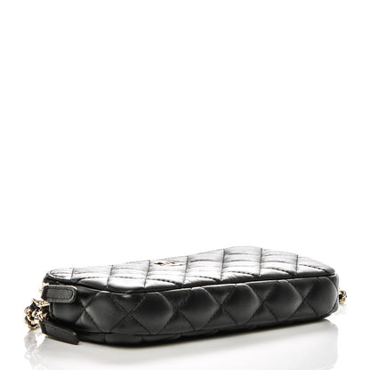 Chanel Lambskin Quilted Small Clutch With Chain Black 4 of 8
