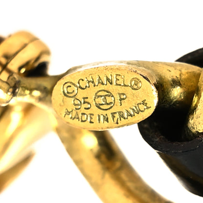 Chanel Lambskin Crystal CC Chain Bracelet Black Gold 5 of 6