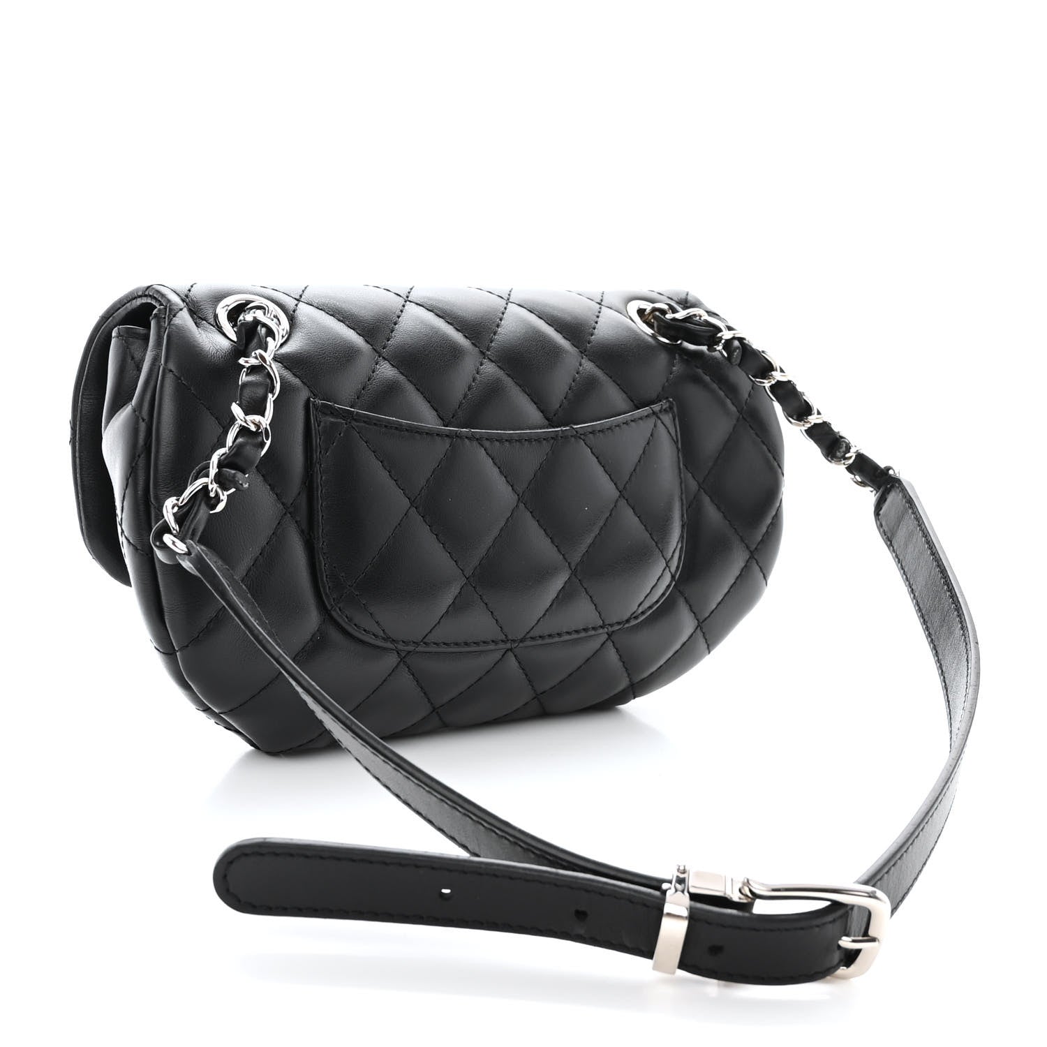 Chanel Calfskin Quilted CC Uniform Flap Belt Bag Black 3 of 11