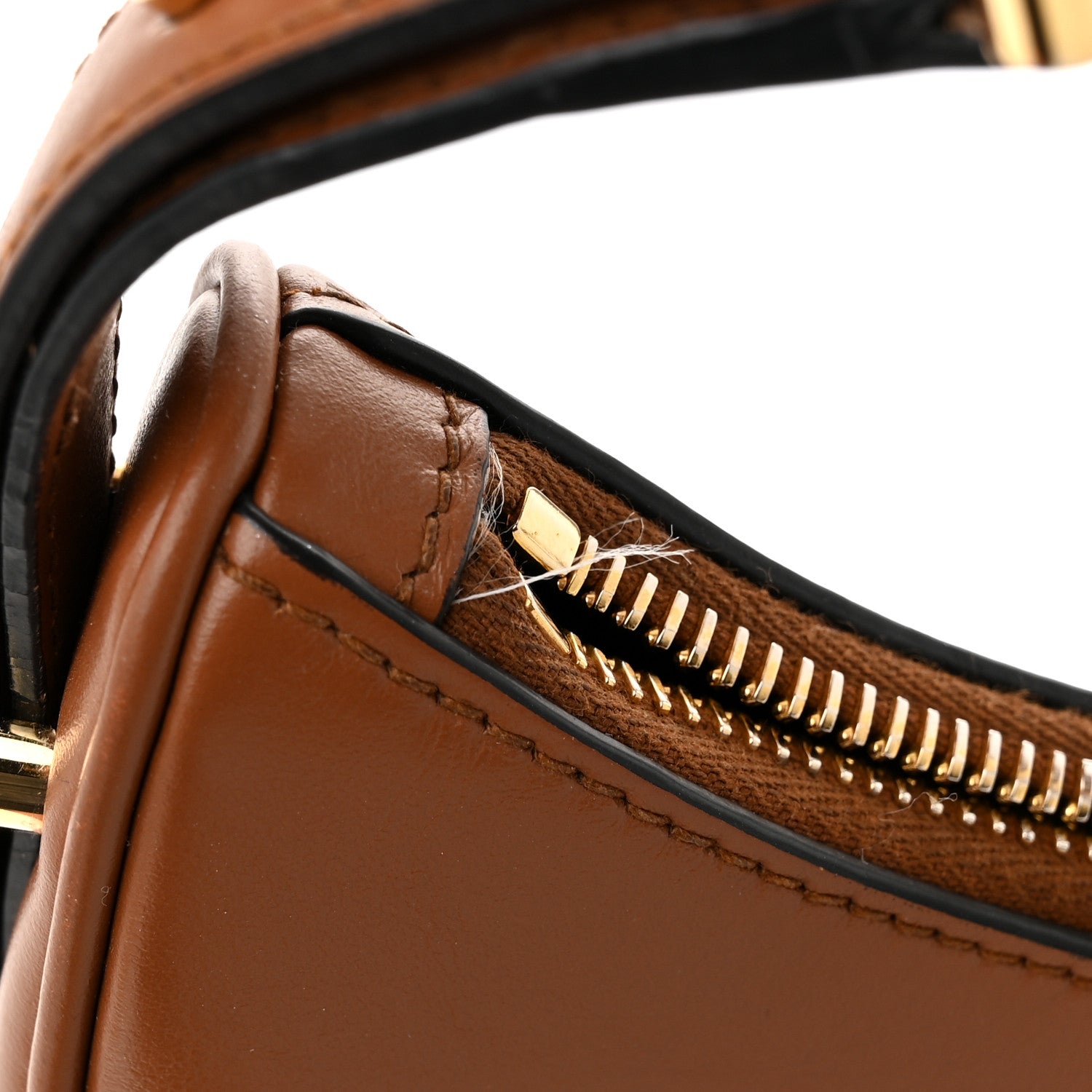 Prada Soft Calfskin Arque Shoulder Bag Cognac 1687639 – FASHIONPHILE