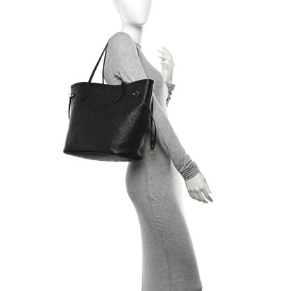 Louis Vuitton Empreinte Monogram Giant Neverfull MM Black 2 of 9